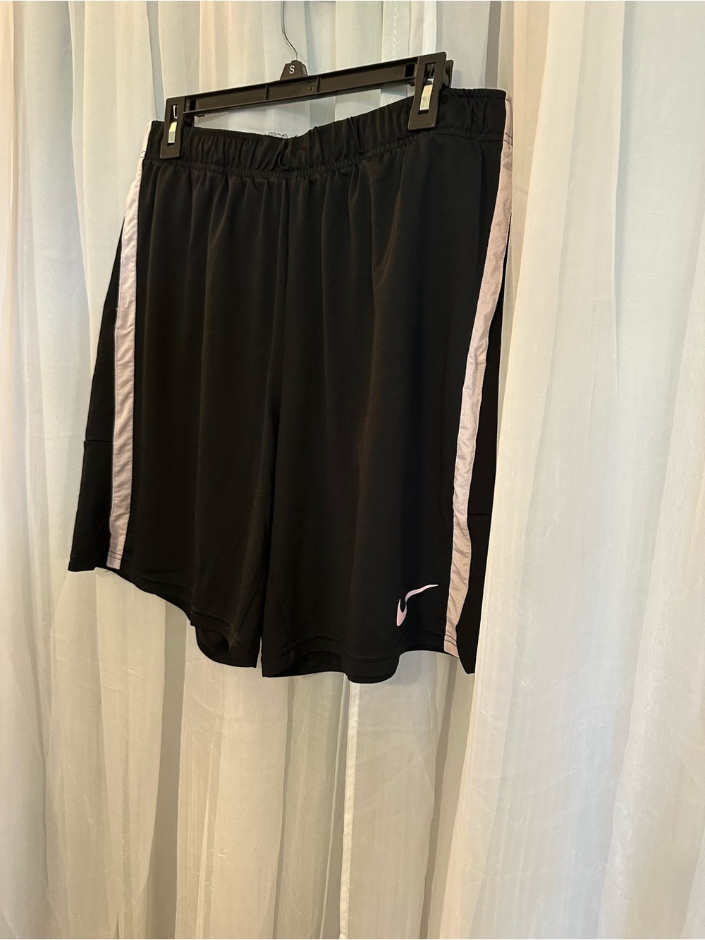 Nike Women’s Black Athletic Shorts with Pink Accents - Picture 5 of 7
